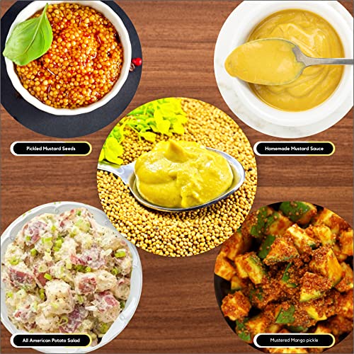 Organic Zing Organic Yellow Mustard Seeds | Whole Yellow Mustard...