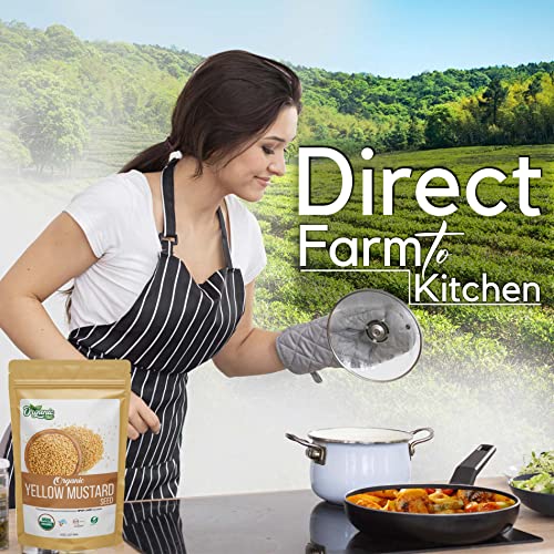 Organic Zing Organic Yellow Mustard Seeds | Whole Yellow Mustard...