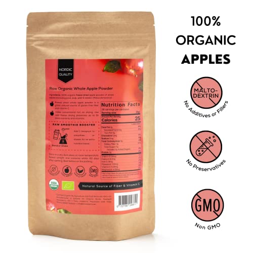 Freeze-Dried Organic Apple Powder - Superfood Fiber Smoothie Fru