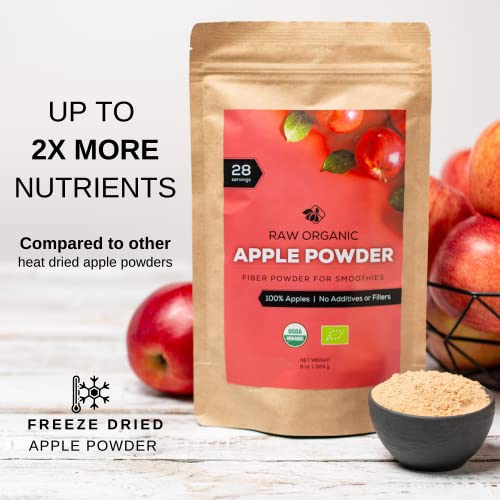 Freeze-Dried Organic Apple Powder - Superfood Fiber Smoothie Fru