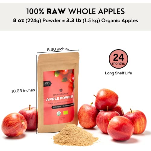 Freeze-Dried Organic Apple Powder - Superfood Fiber Smoothie Fru