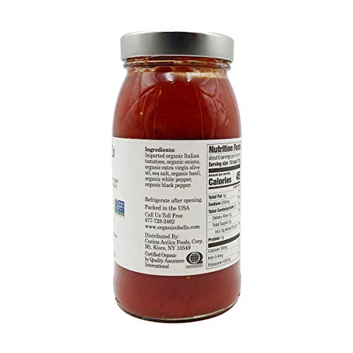 Organico Bello Organic Pasta Sauce Tomato Basil -- 25 Oz