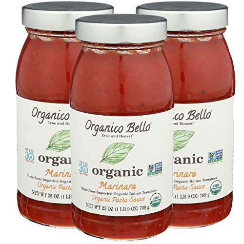 Organico Bello Pasta Sauce, Marinara, 25 Ounce Pack Of 3