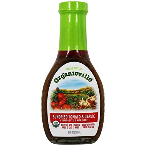 Organicville Sun Dried Tomato And Garlic Salad Dressing, Case Of