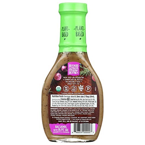 Organicville, Olive Oil And Balsamic Salad Dressing, 8 Oz
