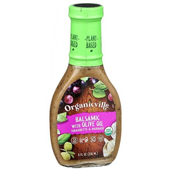 Organicville, Olive Oil and Balsamic Salad Dressing, 8 oz