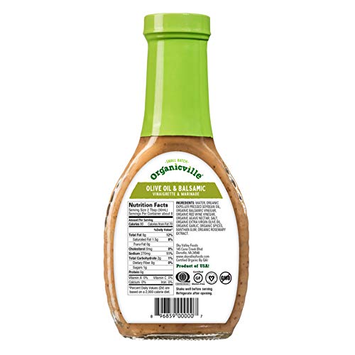 Organicville Olive Oil &Amp; Balsamic Vinaigrette; 8 Oz; Certified O