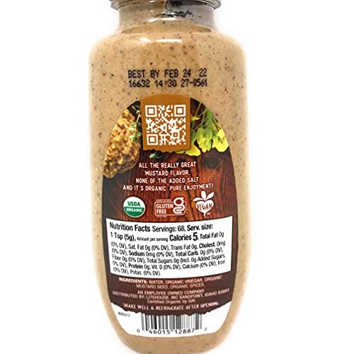 ORGANICVILLE Organic Salt Free Mustard, 12 OZ