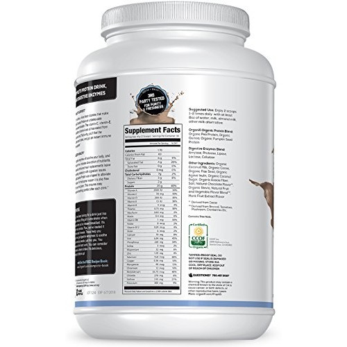 Organifi: Complete Protein Chocolate Flavor - Organic Vegan Plan Organifi: Complete Protein Chocolate Flavor - Organic Vegan Plan
