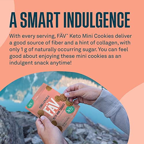Organika Fav Keto Mini Cookies-Snickerdoodle- Low Carb, Collagen...