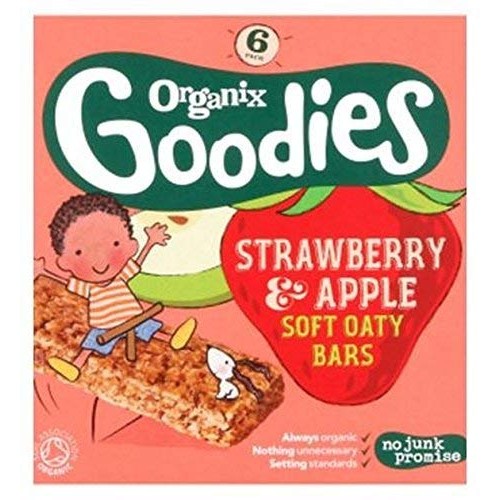 Organix Goodies Organic Strawberry &Amp; Apple Soft Oaty Bars 6 X 30G