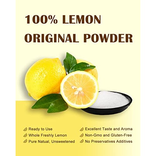 ORGFUN Original Lemon Powder Made with Real Lemons, Freeze Dried...