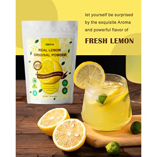 ORGFUN Original Lemon Powder Made with Real Lemons, Freeze Dried...