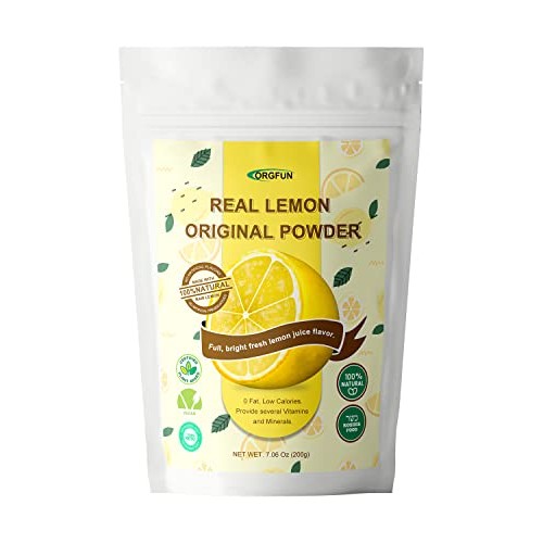 ORGFUN Original Lemon Powder Made with Real Lemons, Freeze Dried...