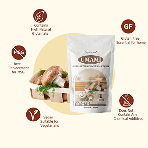 Orgnisulmte Umami Powder, Savory Shiitake Mushroom Seasoning Gra...