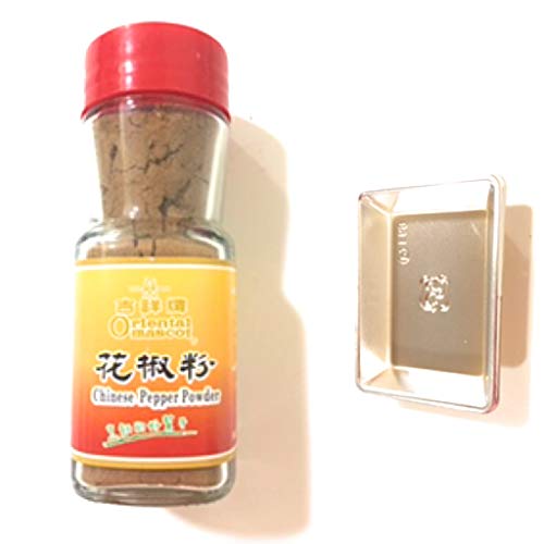 Oriental Mascot Chinese Pepper Powder 1 Oz And One Soy Sauce Dish