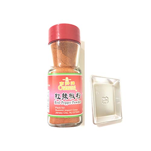 Oriental Mascot Red Pepper Powder 1.50 Oz And 1 Soy Sauce Dish