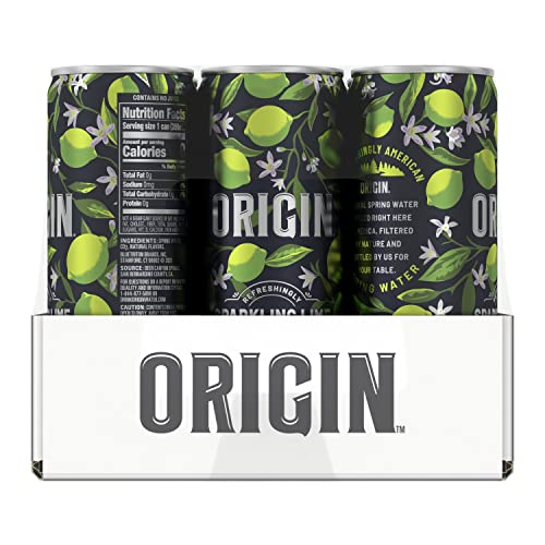 Origin, Sparkling Water, Lime Flavored Spring Water, 12 Fl Oz, A