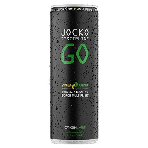 Jocko Discipline Go Energy Drink Citrus Psycho, 12Pk