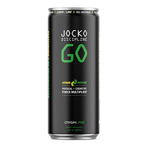 Jocko Discipline Go Energy Drink Citrus Psycho, 12Pk