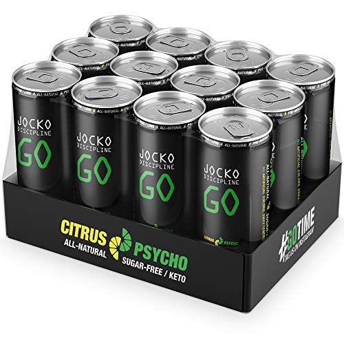 Jocko Discipline Go Energy Drink Citrus Psycho, 12Pk