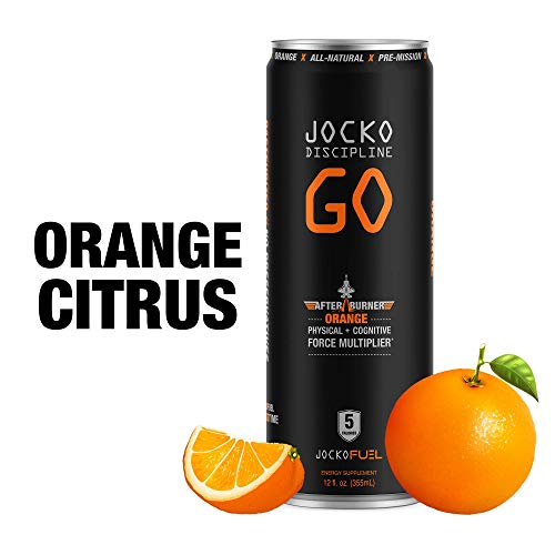 Jocko Go Energy Drink Afterburner Orange - Sugar-Free All-Natu