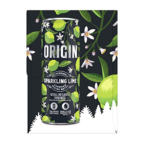 ORIGIN Sparkling Lime Flavored Spring Water, 12 Fl Oz, Aluminum ...