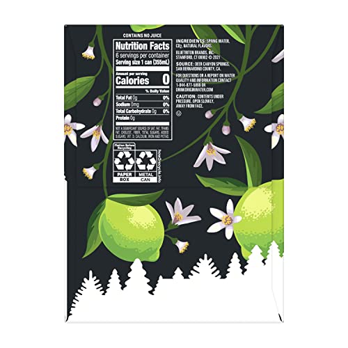 ORIGIN Sparkling Lime Flavored Spring Water, 12 Fl Oz, Aluminum ...