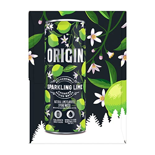 ORIGIN Sparkling Lime Flavored Spring Water, 12 Fl Oz, Aluminum ...