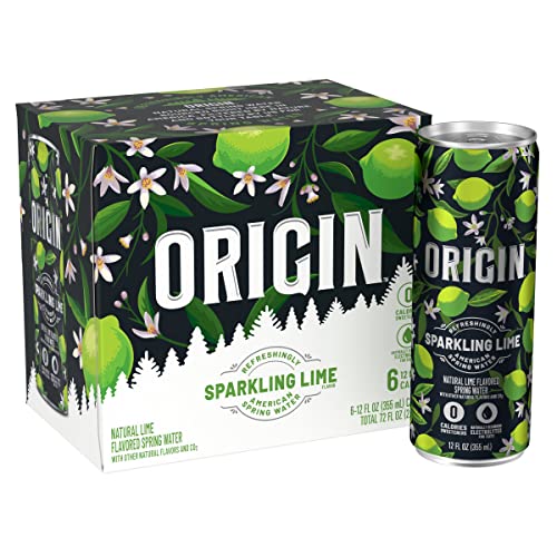 ORIGIN Sparkling Lime Flavored Spring Water, 12 Fl Oz, Aluminum ...
