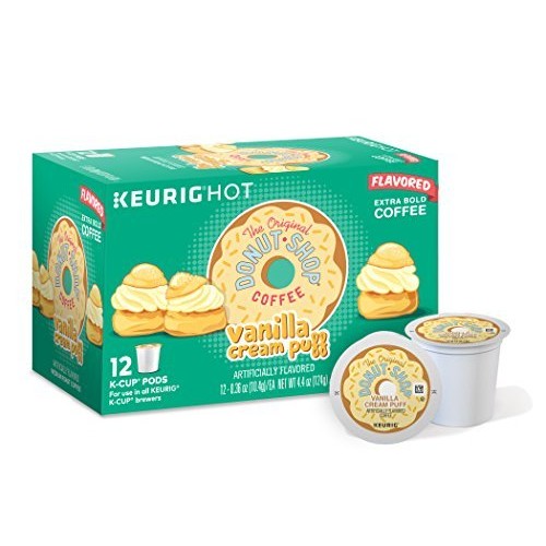 The Original Donut Shop Vanilla Cream Puff, Keurig K-Cups, 12 Co