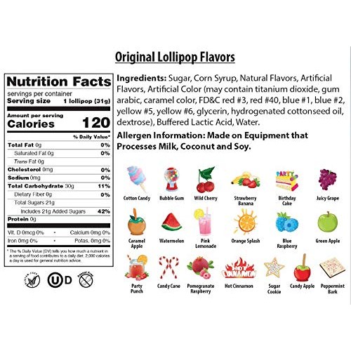 Original Gourmet Lollipop Case, Mixed, 1.1 Ounce Pack Of 120 Original Gourmet Lollipop Case, Mixed, 1.1 Ounce Pack Of 120