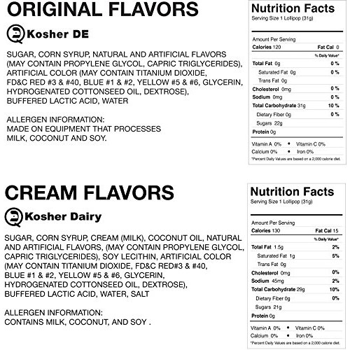 Original Gourmet Lollipops, Original And Cream Swirl Medley, 60