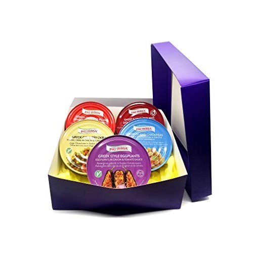 Gourmet Gift Basket With Ready To Eat Greek Meals Including Gian