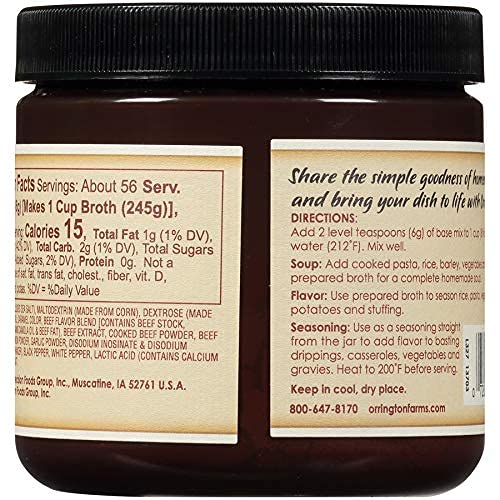 Orrington Farms Beef Flavored Soup Base 56 Servings 2 Pack