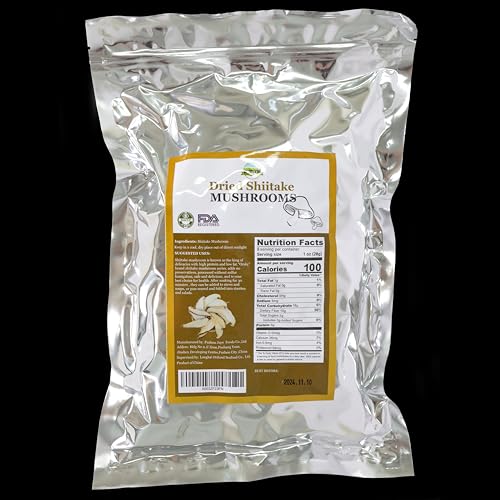 Orsky Dried Shiitake Mushrooms Sliced, Dried Mushrooms for Cooki...