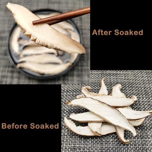 Orsky Dried Shiitake Mushrooms Sliced, Dried Mushrooms for Cooki...