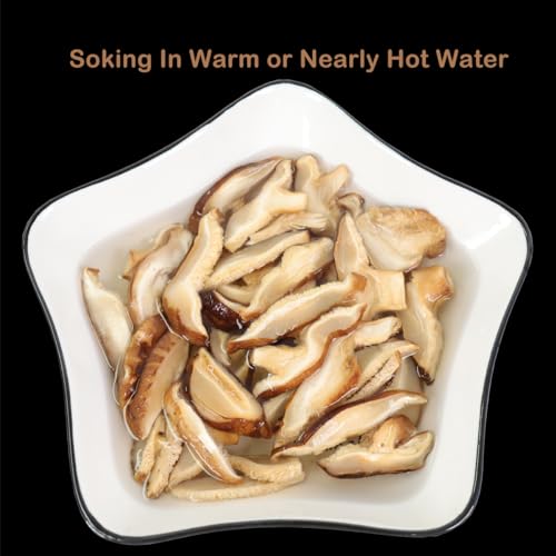 Orsky Dried Shiitake Mushrooms Sliced, Dried Mushrooms for Cooki...