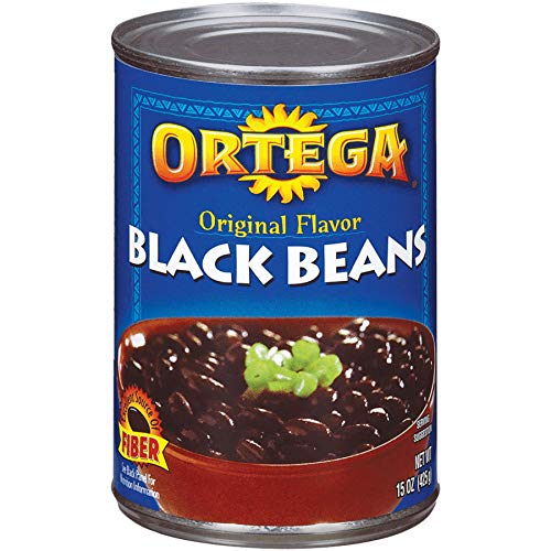Ortega Black Beans, Original Flavor, 15 Ounce Pack Of 12