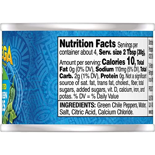 Ortega Diced Green Chiles, Mild, 4 Oz Pack Of 12