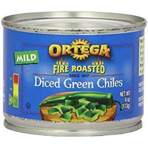 Ortega Diced Green Chiles, Mild 4 Oz Pack Of 6