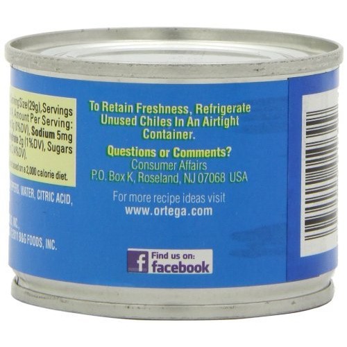 Ortega Diced Jalapenos, 4-Ounce Cans Pack Of 4