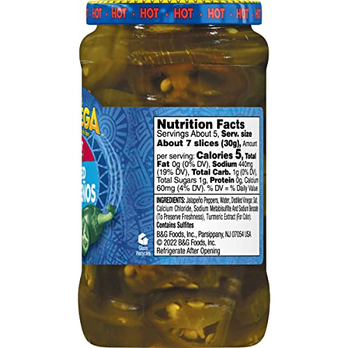 Ortega Peppers, Sliced Pickled Jalapeno, 12 Ounce Pack of 12