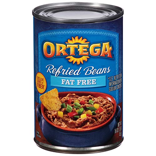 Ortega Refried Beans, Fat Free, 16 Ounce Pack Of 12