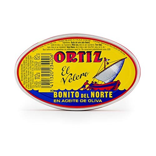 8 Pack Ortiz Bonito Del Norte Tuna In Olive Oil 3.95 Oz Oval Tin