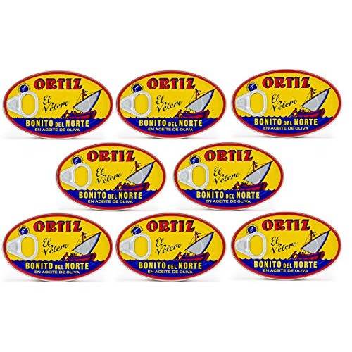 8 Pack Ortiz Bonito Del Norte Tuna In Olive Oil 3.95 Oz Oval Tin