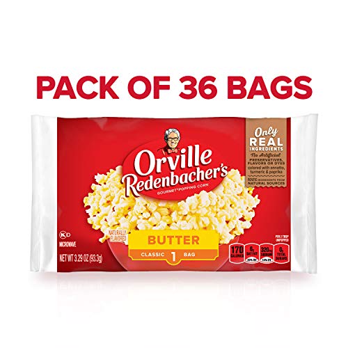 Orville Redenbachers Butter Popcorn, 3.29 Ounce Classic Bag, Pa