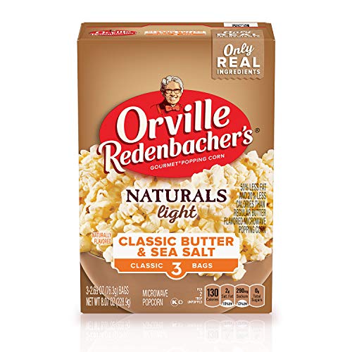 Orville Redenbachers Naturals Light Classic Butter &Amp; Sea Salt M