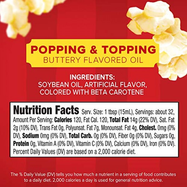 Orville Redenbachers Popping &Amp; Topping Buttery Flavored Oil, Ke