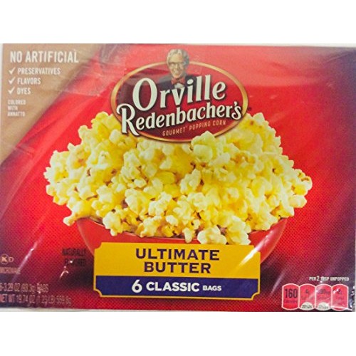 Orvillle Redenbachers Ultimate Butter Microwave Popcorn, 6 Clas